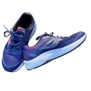 Saucony Cohesion 15 Running Shoes Womens 10 Blue Pink Athletic Sneakers